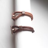 Men`s  Bracelet  - Italian Leather - Handmade - LB 83 - Image 2